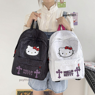 【免運出貨】Hellokitty背包雙肩包新款可愛小眾高中學生印花書包書包女孩 V G 8