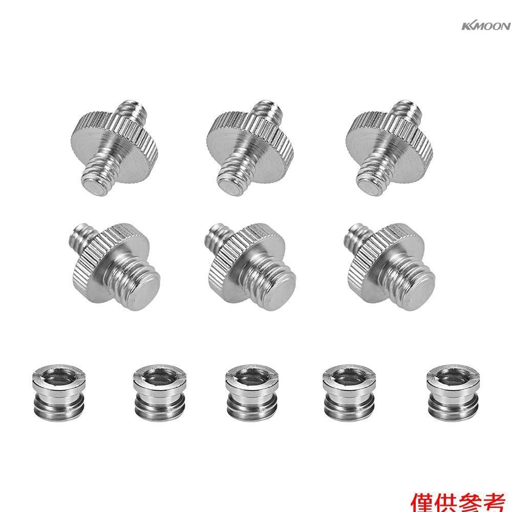 1/4轉3/8轉接頭*5 + 兩端1/4螺絲頭*3 + 一端1/4螺絲頭一端3/8螺絲頭*3
