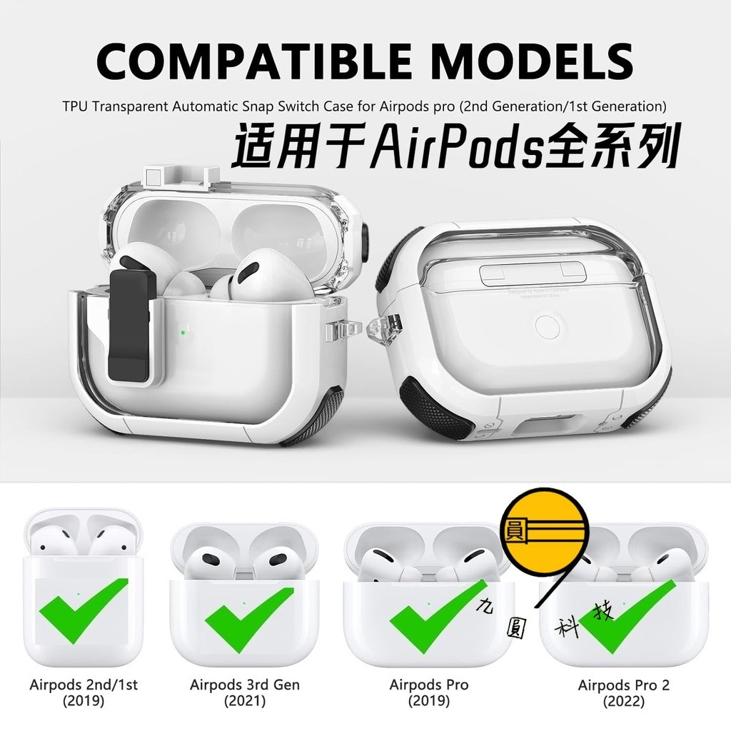 磁吸自動彈蓋 防摔殼 耳機套 蘋果耳機套 適用於 蘋果 AirPods Pro 3 2 AirPods 4 3 2 1