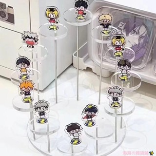 【盲盒收納】亞克力立牌展示架圓形階梯式立牌收納架動漫周邊手辦模型陳列架泡泡瑪特盲盒收納盒盲盒收納陳列櫃