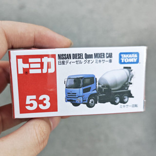 TOMY多美卡旗艦版紅白盒合金車模型53號尼桑攪拌車模擬車收藏絕版車模