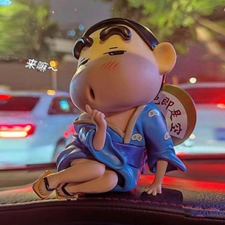 🌈免運🌈和服蠟筆小新手辦誘惑小新可愛搞笑辦公案頭車載擺件潮玩公仔禮物娃娃 公仔 玩偶 網紅公仔 毛絨玩具 交換禮 伴