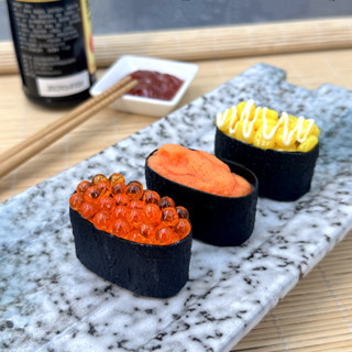 人造壽司假海膽壽司pvc模擬逼真日本廚房食品模型家居派對裝飾食品樣品展示道具