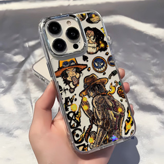 航海王火拳艾斯手機殼 iPhone 16 15 14 13 12 11 Pro Max 金屬太空殼 全包邊防摔 軟殼