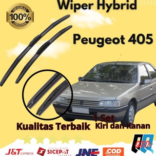 PEUGEOT 標致 405 汽車混合雨刷一對 2 PCS 左右無鋼圈玻璃雨刷混合動力車前刮片香蕉模型橡膠摩托車車輛