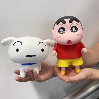 蠟筆小新模型玩具車庫套件蠟筆小新儲蓄銀行可愛卡通移動客廳桌面擺件
