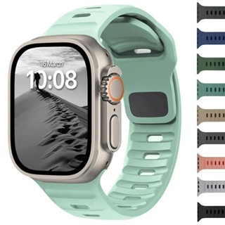 柔軟矽膠錶帶相容 Apple Watch 49mm 46mm 45mm 41mm 44mm 40mm 42mm h Ul