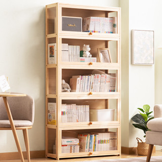 實木書架書櫃子置物架落地家用兒童客廳多層簡易靠牆邊玩具收納櫃