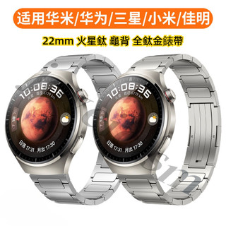 【台灣出貨】22mm 全鈦 火星鈦金錶帶 快拆 龜背 男士錶帶 華為 WAtch 4 Pro GT5 GT4 華米 小米