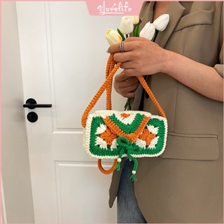 [Vlovelife]高雄 手作材料包 毛線編織材料包 diy手工編織毛綫祖母格手機包材料包成品斜挎送閨蜜女朋友包包