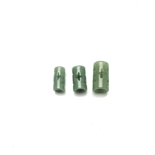 宏雲Hongyun-jf-(5pcs)- A貨大孔十字刻花路路通桶珠diy工藝編繩配飾緬甸翡翠玉珠批發