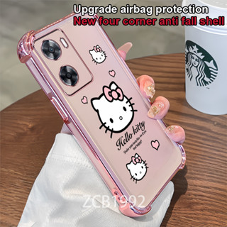 OPPO A57 4G 2022 A57 2022 5G A77 A77S A57E手機殼TPU可愛時尚貓咪四角防摔透明