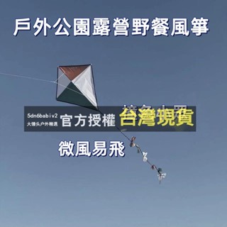 韓國ins兒童戶外公園露營野餐風箏 微風易飛 初學者 撞色小眾 小孩風箏 簡單線輪 易飛玩具 網紅風箏 親子戶外運動玩具