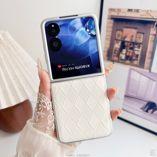 小香風金屬漆菱形皮紋 適用 小米 Xiaomi MIX Flip 手機殼 親膚皮革 mixflip 抗震防摔殼