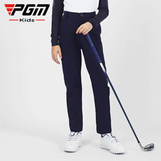 PGM 兒童高爾夫服裝 高爾夫男童彈力腰帶長褲 夏季青少年運動球褲子 KUZ161
