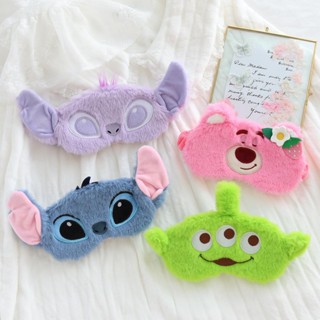 日系卡通刺繡三眼遮光眼罩毛絨玩具批發旅行便攜辦公午睡眼罩神器