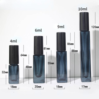 4ml 6ml 10ml 10ml 玻璃香水噴霧瓶方形可再填充空霧化器迷你樣品旅行