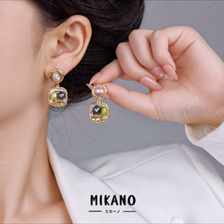 MIKANO⚡24H發貨⚡ 925銀針防過敏＋18k真金電鍍 天然淡水珍珠巴洛克耳飾 耳墜 耳環 耳釘 輕奢復古