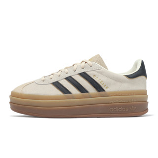 adidas 休閒鞋 Gazelle Bold W 女鞋 米黑 復古 麂皮 厚底 增高 愛迪達 [ACS] JS3892