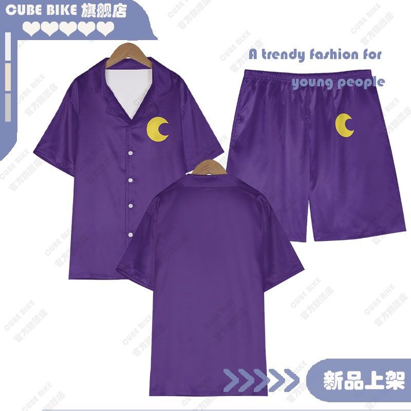 【排球少年✨】免運 排球少年 月島螢幼年紫色月島螢 衕款短袖睡衣套裝痛衣服週邊男女