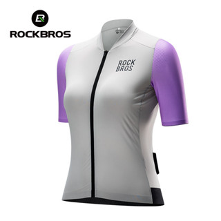 Rockbros Powerband 女士騎行服專業女士公路自行車騎行服薄款透氣輕便自行車上衣短袖騎行襯衫