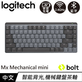 Logitech Mx Mechanical Mini 75%無線智慧鍵盤/茶軸原價4490(現省$800)