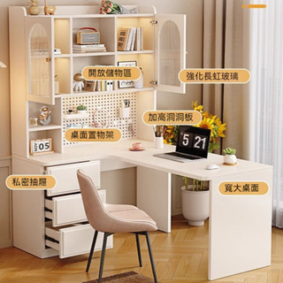 【power全屋傢俱】免運 洞洞板轉角書桌 電腦桌 辦公桌子 實木書櫃 茶几 開放格書架 寫字臺 玄關立櫃 玻璃收納櫃
