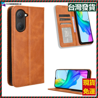 編織小牛紋翻蓋保護皮套 適用Vivo Y28S 5G Vivo Y03 4G Y18 4G 插卡掀蓋皮套 手機殼
