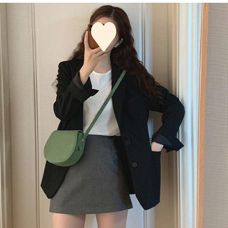 韓版女裝小個子西裝外套短款外套黑色職業西裝外套女休閒寬鬆大碼顯瘦小西服風衣工工作服