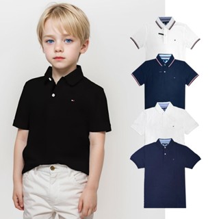 Tommy Hilfiger 青年款 POLO衫 素面款 滾邊線條 刺繡LOGO 短袖 上衣