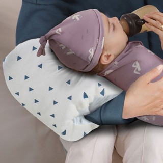 DE 印花圖案臂枕嬰兒哺乳枕母乳喂養枕棉奶瓶餵奶枕適用於新生幼兒
