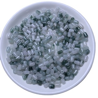宏雲Hongyun-jf-(5pcs)- 緬甸料翡翠A貨玉珠子小長珠散珠手串手鍊串珠DIY手鍊項鍊配珠批發