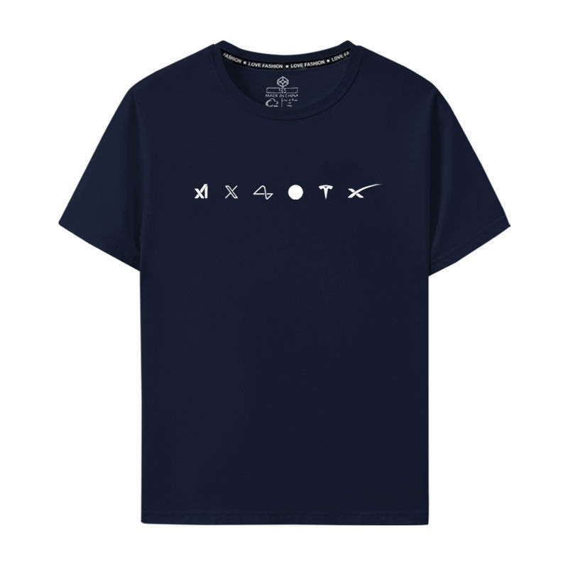 【718秒殺】馬斯克旗下的6家公司短袖T恤space x衣服圓領男女款Tesla