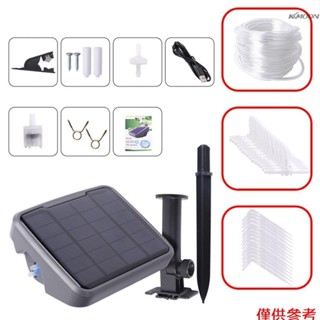 太陽能自動澆花器智慧定時淋花澆水器盆栽滴灌系統花園自澆水裝置 內建電池 普通滴箭款(6國語言說明書)