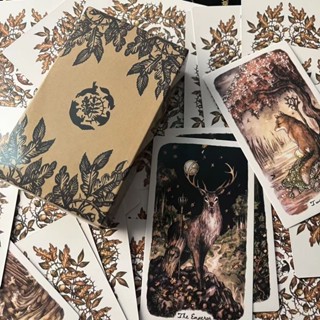 臺灣發貨-森林秘境塔羅牌 12X7 Oak, Ash & Thorn Tarot 英文訂製卡牌 桌遊 魔法佔卜 神諭卡