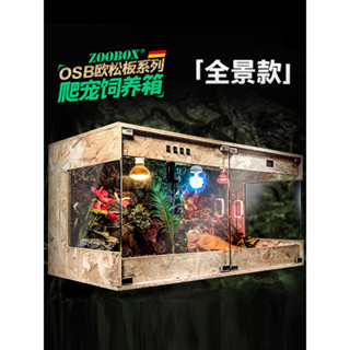 陸龜OSB實木箱飼養箱爬蟲刺蝟蜥蜴蛇守宮蘆丁雞保溫箱亞克力玻璃