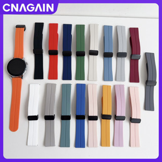 SAMSUNG Cnagain 20MM 22MM 智慧手錶磁扣防水運動錶帶,夏季色軟矽膠腕帶適用於三星 Galaxy