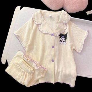 🌈Smile Kids🌈女童睡衣 臺灣出貨 庫洛米女童兒童睡衣夏天新款短袖寶寶薄款中大童家居服套裝可外穿