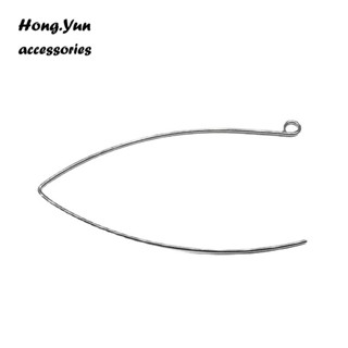 宏雲Hongyun-ls-（1pcs）- 不銹鋼大號V形壓扁耳鉤 日韓流行diy防過敏無耳洞吊墜V字耳環耳鉤