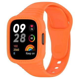 XIAOMI 適用於小米 Redmi Watch 3 Active Lite 更換的矽膠錶帶帶保護殼保護殼錶帶