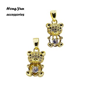 宏雲Hongyun-ls-（1pcs）- 跨境熱銷獨角獸項鍊銅鍍真金鋯石生肖蛇吊墜掛件女ins小眾鎖骨鏈