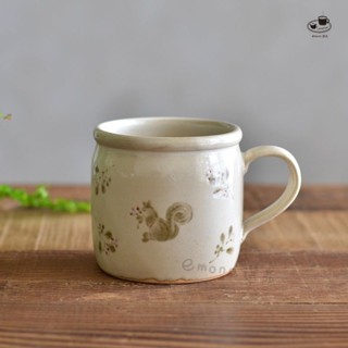 【emono選品】日本 Touji 花栗鼠 馬克杯 咖啡杯 美濃燒 陶器 現貨