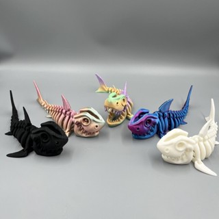 💯高品質#3D列印鯊魚全身關節可動造型自由擺動創意兒童新款玩具裝飾禮物
