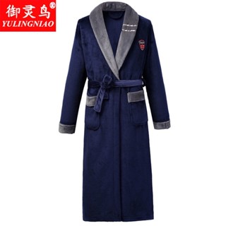🔥免運🔥浴袍 珊瑚絨睡袍 加厚浴袍 男女款睡衣 法蘭絨睡袍 【加厚長款】睡衣男秋冬季男士加絨加厚法蘭絨睡袍珊瑚絨浴袍