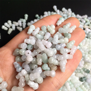 宏雲Hongyun-jf-(5pcs)- 緬甸翡翠A貨小葫蘆散珠DIY飾品配件項鍊手鍊腰鏈編織散件廠家批發
