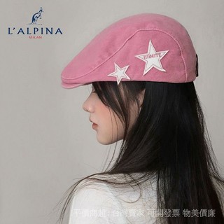 ✨可開發票#LALPINA原創前進貝雷帽y2k複古街頭英倫水洗鴨舌帽子女百搭學生潮