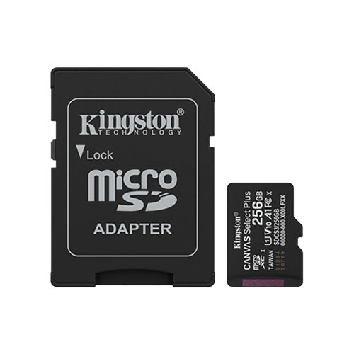 Kingston 金士頓 Micro 256G U1V10A1附轉卡(讀150MB/ SDCS3/256GB) 記憶卡