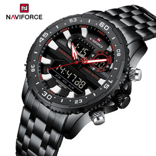 Naviforce 男士手錶經典時尚石英 30m 防水日期運動商務不銹鋼錶帶腕錶
