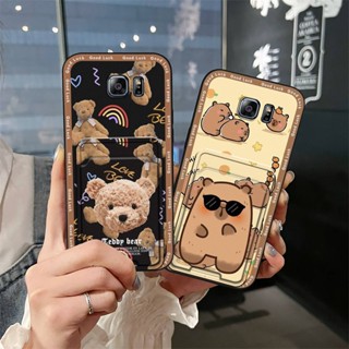 三星Note5/SM-N9200手機殼個性數碼防塵卡套卡通青春插卡萌寵卡槽男女款卡包身份證軟殼零錢矽膠潮流情侶散熱