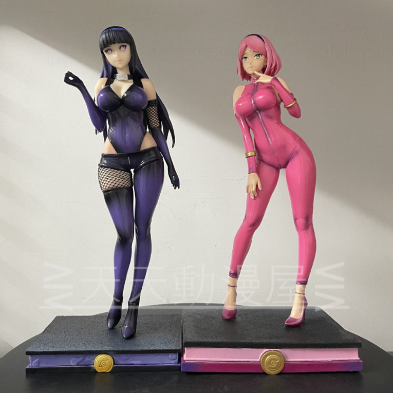 免運 火影忍者模型 膠影系列 膠衣雛田 膠衣小櫻 日向雛田 春野櫻 性感美女擺件 公仔 盒裝 禮物